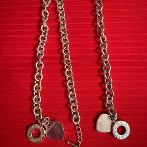 Tiffany & Co. Silver Heart Necklace & Bracelet